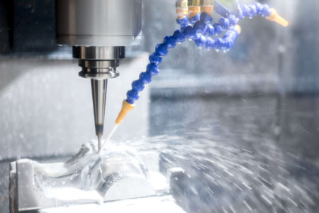 High precision CNC machining center working, operator machining automotive sample part process High precision CNC machining center working, operator machining automotive sample part process in factory